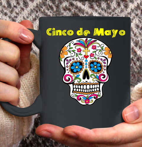Cinco de Mayo Mexican Sugar Skull Ceramic Mug 11oz