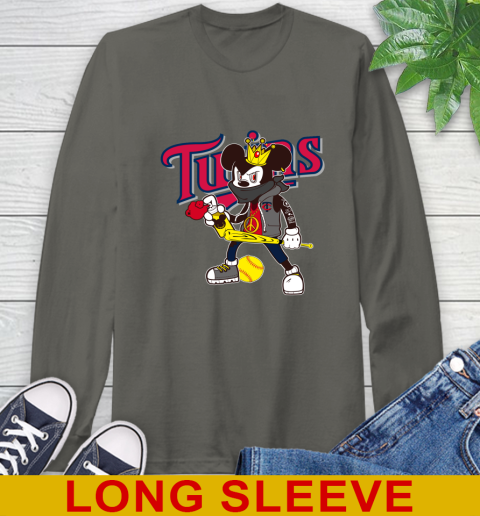 Minnesota Twins MLB Baseball Mickey Peace Sign Sports Long Sleeve T-Shirt 8