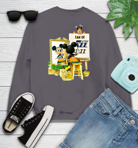 NBA Basketball Utah Jazz Mickey Drawing Shirt 109