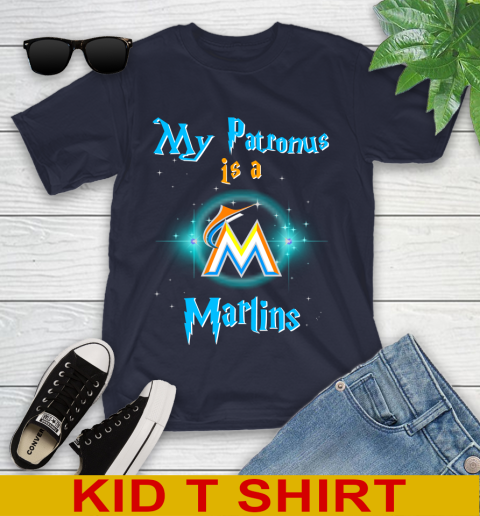 MLB Baseball Harry Potter My Patronus Is A Miami Marlins Youth T-Shirt 2