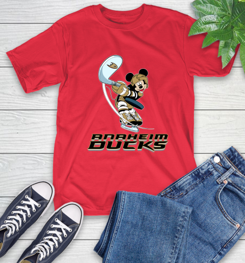 NHL Hockey Anaheim Ducks Cheerful Mickey Mouse Shirt T-Shirt - Image 12