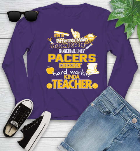LA Clippers NBA I'm A Difference Making Student Caring Basketball Loving Kinda Teacher (2) Youth Long Sleeve 4