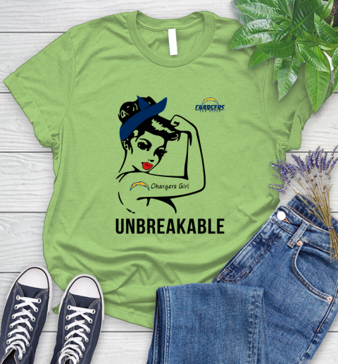 NFL San Diego Chargers Girl Unbreakable Football Sports Women's T-Shirt 7