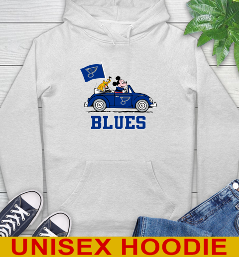 NHL Hockey St.Louis Blues Pluto Mickey Driving Disney Shirt Hoodie