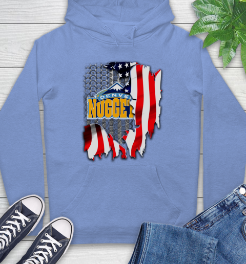 Denver Nuggets NBA Basketball American Flag Hoodie 11