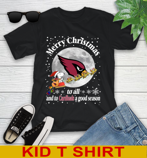 Arizona Cardinals Merry Christmas To All And To Cardinals A Good Season NFL Football Sports Youth T-Shirt