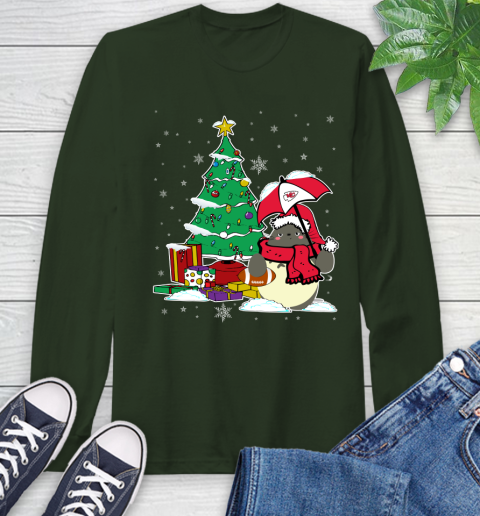Kansas City Chiefs NFL Football Cute Tonari No Totoro Christmas Sports Long Sleeve T-Shirt 7