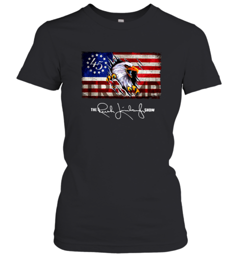 The Rush Limbaugh Show American Flag Women T-Shirt