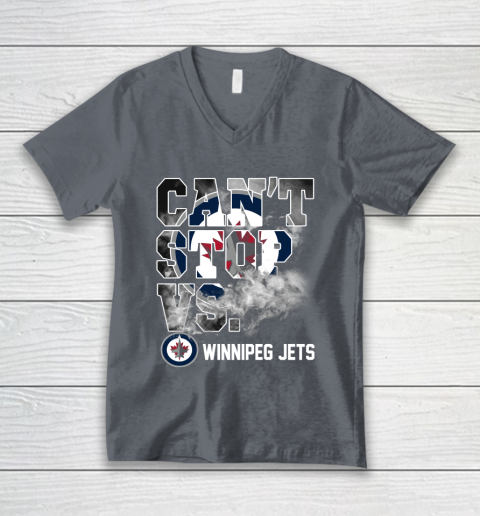 NHL Winnipeg Jets Hockey Can't Stop Vs V-Neck T-Shirt 4