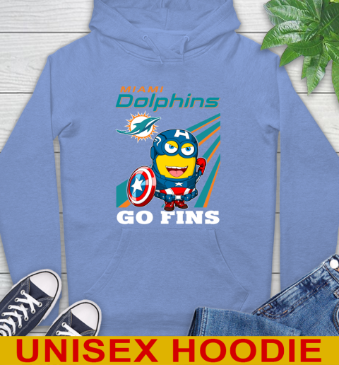 NFL Football Miami Dolphins Captain America Marvel Avengers Minion Shirt Hoodie 11