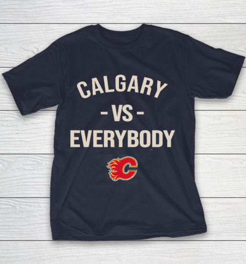 Calgary Flames Vs Everybody Youth T-Shirt 2