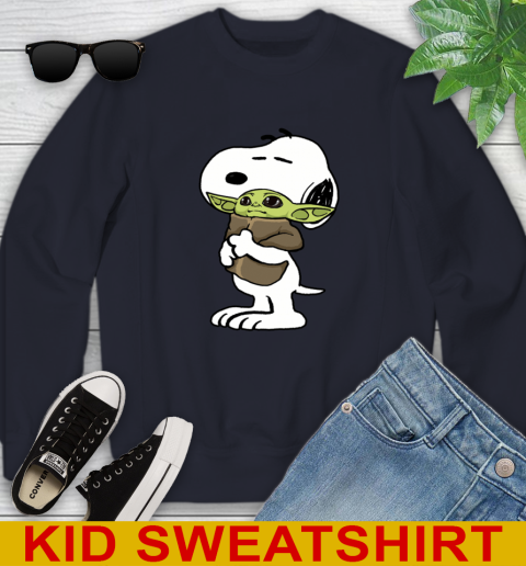 Snoopy Hugging Baby Yoda Shirt 115