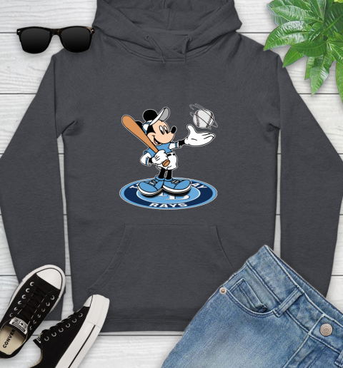 MLB Baseball Tampa Bay Rays Cheerful Mickey Disney Shirt Youth Hoodie 8