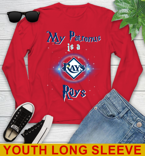 MLB Baseball Harry Potter My Patronus Is A Tampa Bay Rays Youth Long Sleeve 11