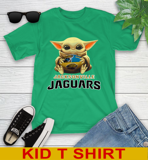 NFL Football Jacksonville Jaguars Baby Yoda Star Wars Shirt Youth T-Shirt 6