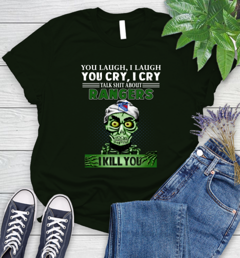 NHL Talk Shit About New York Rangers I Kill You Achmed The Dead Terrorist Jeffrey Dunham Hockey Women's T-Shirt 6