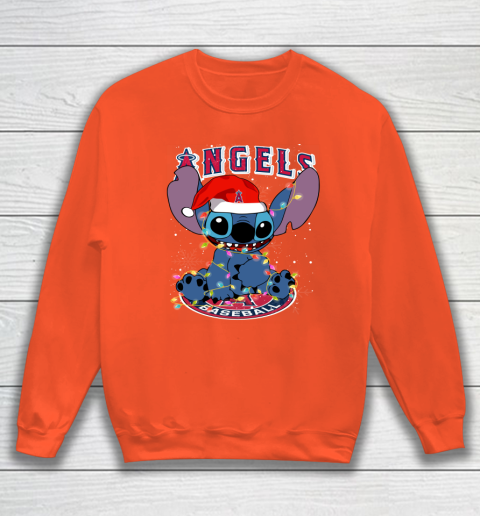 Los Angeles Angels MLB noel stitch Baseball Christmas Sweatshirt 2