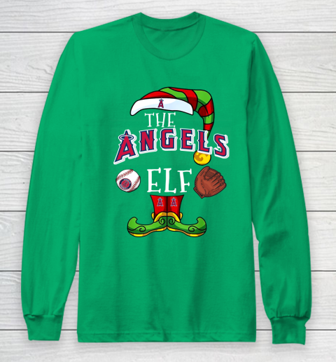 Los Angeles Angels Christmas ELF Funny MLB Long Sleeve T-Shirt 4