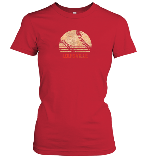 d0to vintage baseball louisville shirt cool softball gift ladies t shirt 20 front red