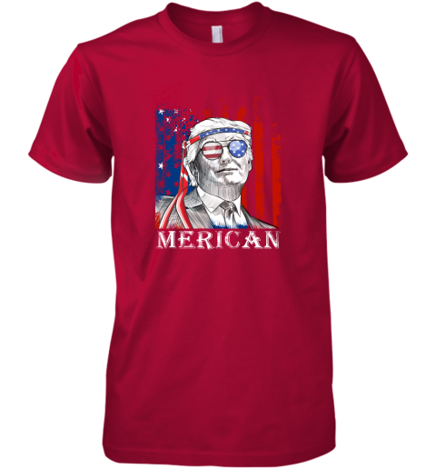 eko2 merica donald trump 4th of july american flag shirts premium guys tee 5 front red