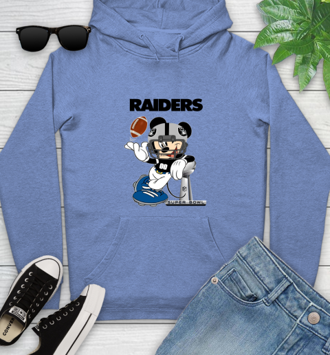 NFL Oakland Raiders Mickey Mouse Disney Super Bowl Football T Shirt Youth Hoodie 12