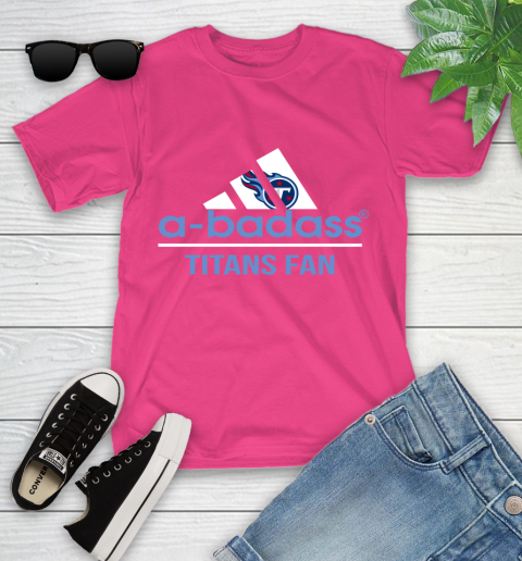 NFL A Badass Tennessee Titans Fan Adidas Football Sports Youth T-Shirt 11