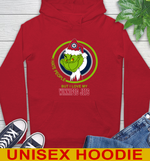 Winnipeg Jets NHL Christmas Grinch I Hate People But I Love My Favorite Hockey Team Hoodie 10