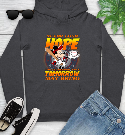 Washington Nationals MLB Baseball Mickey Disney Never Lose Hope Youth Hoodie 8