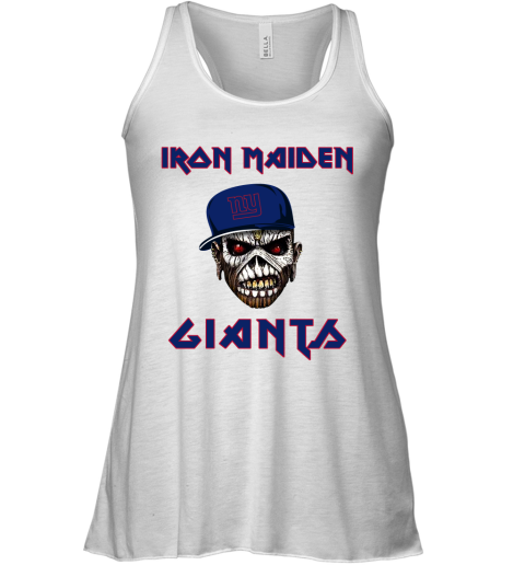 NFL New York Giants Iron Maiden Rock Band Music Football Sports ooLAU4Cw6XR flowy tank 32 95 151514 front white