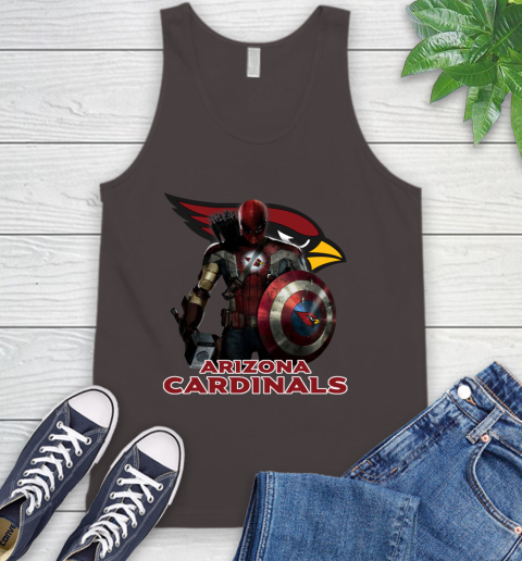 NFL Captain America Thor Spider Man Hawkeye Avengers Endgame Football Arizona Cardinals Tank Top 7