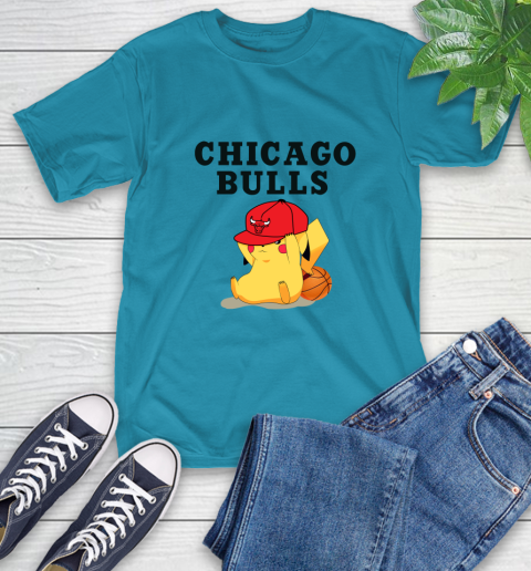 NBA Pikachu Basketball Sports Chicago Bulls T-Shirt 8
