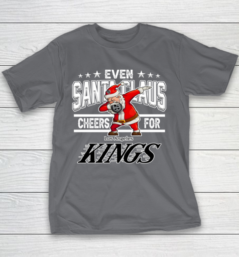 Los Angeles Kings Even Santa Claus Cheers For Christmas NHL Youth T-Shirt 5
