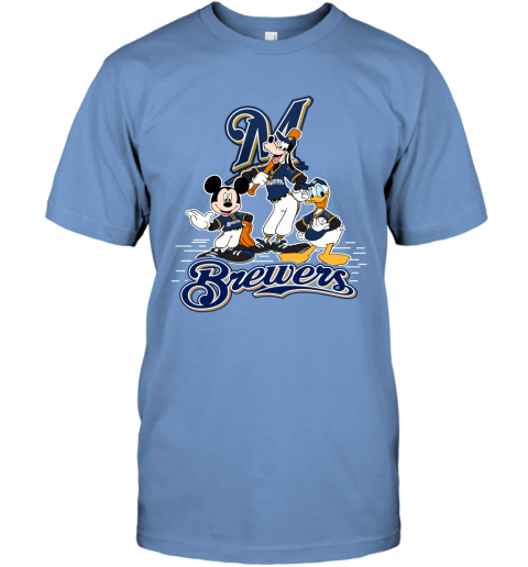 MLB Milwaukee Brewers Mickey Mouse Donald Duck Goofy Baseball T Shirt T  Shirt