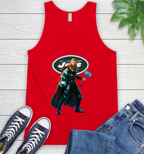 NFL Thor Avengers Endgame Football New York Jets Tank Top 6