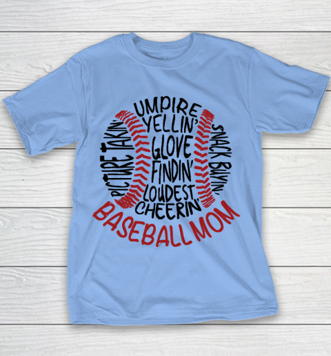 Mother's Day Funny Gift Ideas Apparel  Baseball Mom 2 T Shirt Youth T-Shirt 7