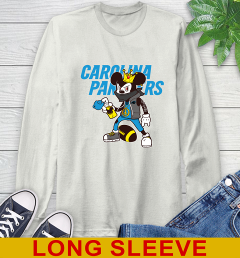 Carolina Panthers NFL Football Mickey Peace Sign Sports Long Sleeve T-Shirt 12