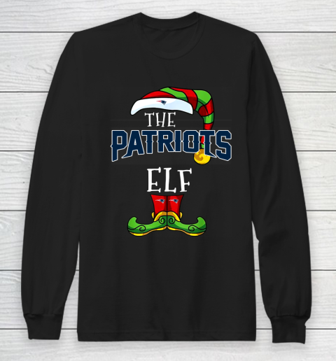New England Patriots Christmas ELF Funny NFL Long Sleeve T-Shirt