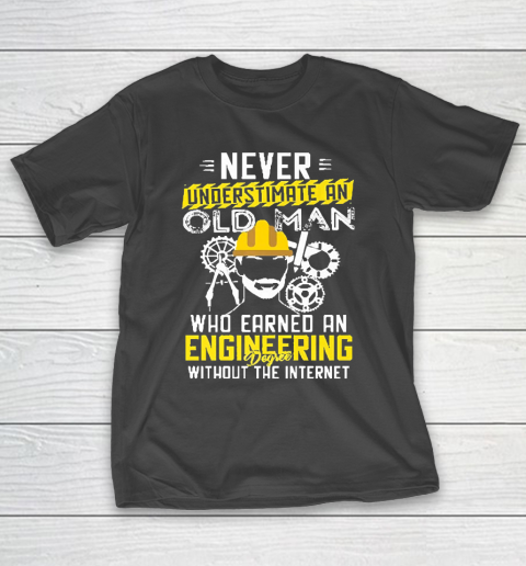 Grandpa Funny Gift Apparel  Mens Funny Retired Engineer Grandpa With Eng T-Shirt