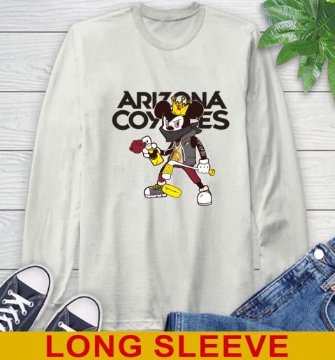 Arizona Coyotes NHL Hockey Mickey Peace Sign Sports Long Sleeve T-Shirt 12