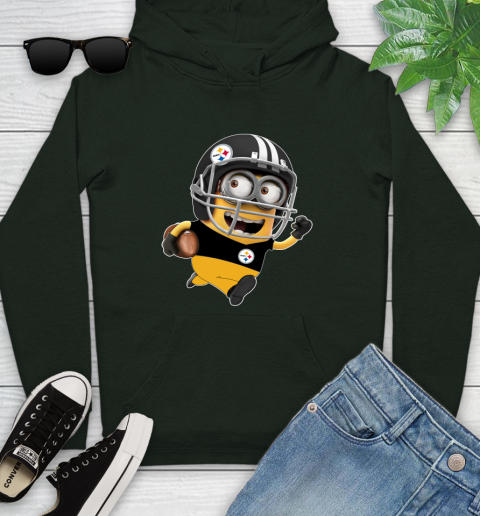 NFL Pittsburgh Steelers Minions Disney Football Sports Youth Hoodie 13