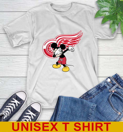 Detroit Red Wings NHL Hockey Dabbing Mickey Disney Sports T-Shirt