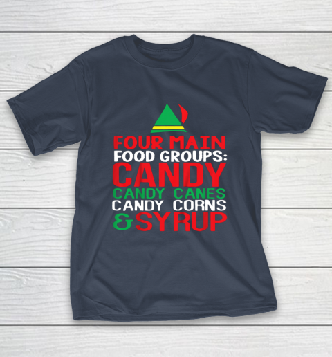 4 Main Food Groups Elf Buddy Christmas T-Shirt 3