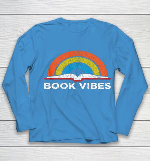 Reading Rainbow t shirt Vintage Retro Book Vibes Rainbow Gift for Reading Lovers Youth Long Sleeve 5
