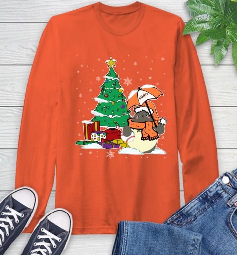 San Francisco Giants MLB Baseball Cute Tonari No Totoro Christmas Sports Long Sleeve T-Shirt 4