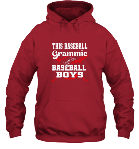 nnhy this baseball grammie loves her baseball boys hoodie 23 front red