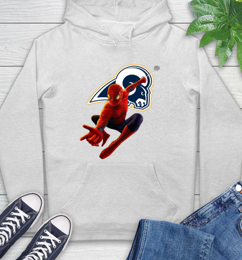 NFL Spider Man Avengers Endgame Football Los Angeles Rams Hoodie