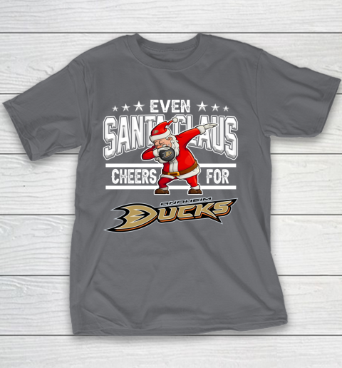 Anaheim Ducks Even Santa Claus Cheers For Christmas NHL Youth T-Shirt 5