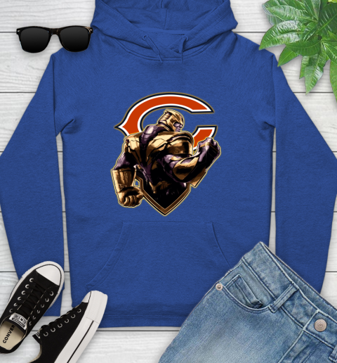 NFL Thanos Avengers Endgame Football Sports Chicago Bears Youth Hoodie 9