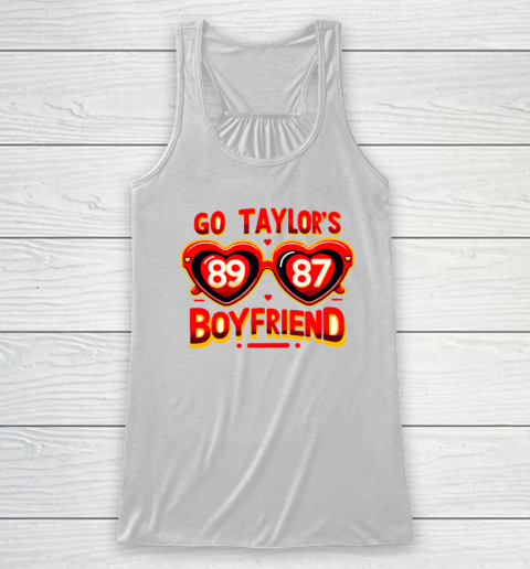 Super Bowl Go Taylor's Boyfriend Racerback Tank