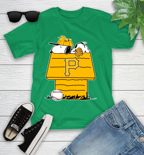 MLB Pittsburgh Pirates Snoopy Woodstock The Peanuts Movie Baseball T Shirt Youth T-Shirt 6